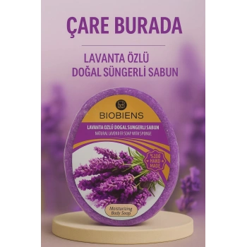 Biobiens - Lavanta Özlü Doğal Süngerli Sabun 135 gr