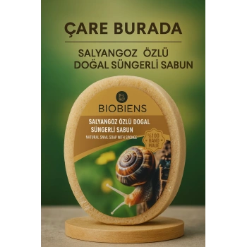 Biobiens - Salyangoz Özlü Doğal Süngerli Sabun 135 gr