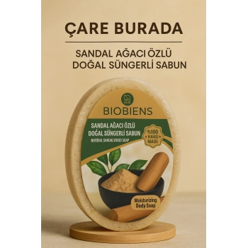 Biobiens - Sandal Ağacı Özlü Doğal Süngerli Sabun 135 gr