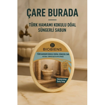 Biobiens - Türk Hamamı Kokulu Doğal Süngerli Sabun 135 gr