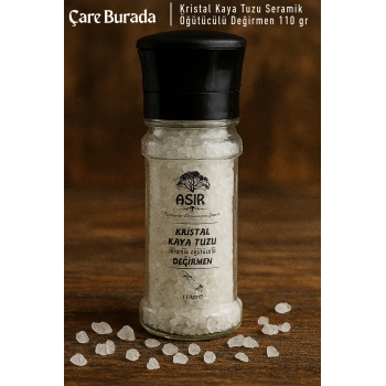 Asır - Kristal Kaya Tuzu Seramik Öğütücülü Değirmen 110 Gr