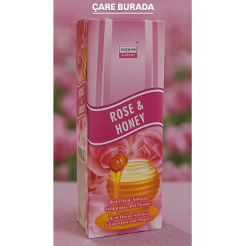 Darshan Incense - Rose & Honey 20li Çubuk Tütsü (Gül & Bal)