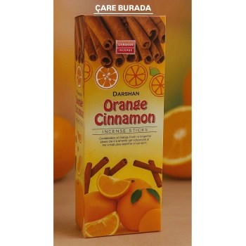 Darshan Incense - Orange & Cinnamon 20li Çubuk Tütsü ( Portakal & Tarçın)