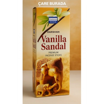Darshan Incense - Vanilya & Sandal 20li Çubuk Tütsü (Meditasyon & Derin Rahatlama)