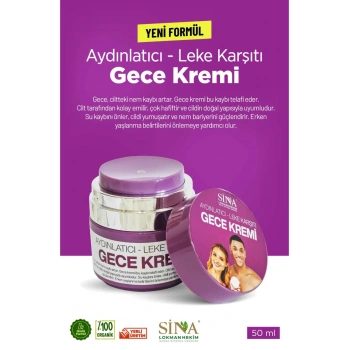 Sina - Aydınlatıcı & Leke Karşıtı Gece Kremi 50 ml