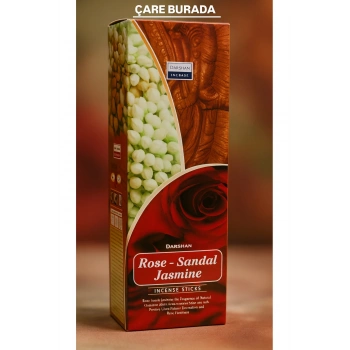 Darshan Incense - Rose & Sandal & Jasmine 20li Çubuk Tütsü (Gül & Sandal & Yasemin)