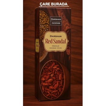 Darshan Incense - Red Sandal 20li Çubuk Tütsü (Stres & Kaygı Azaltma)