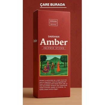 Darshan Incense - Amber 20li Çubuk Tütsü (Şifa & Huzur)