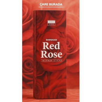 Darshan Incense - Kırmızı Gül 20li Çubuk Tütsü (Öz Sevgi & Romantizm & Sevgi)