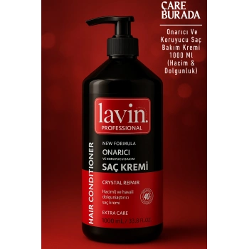 Lavin - Onarıcı & Koruyucu Saç Bakım Kremi 1000 ml (Hacim & Dolgunluk)