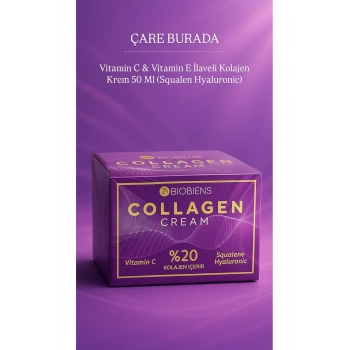 Biobiens - Vitamin C & Vitamin İlaveli Kolajen Krem 50 Ml (Squalen Hyaluronic)