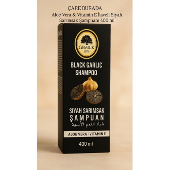 Gemilik - Aloe Vera & Vitamin E İlaveli Siyah Sarımsak Şampuanı 400 Ml