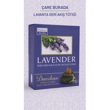 Darshan Incense - Lavanta Geri Akış Tütsü (10 Adet Geri Akış Tütsü)