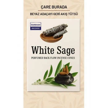Darshan Incense - Beyaz Adaçayı gerİ Akış Tütsü (10 Adet Geri Akış Tütsü)