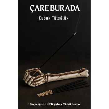 İskelet El Çubuk Tütsülük (Seçeceğiniz 20li Çubuk Tütsü Hediye)