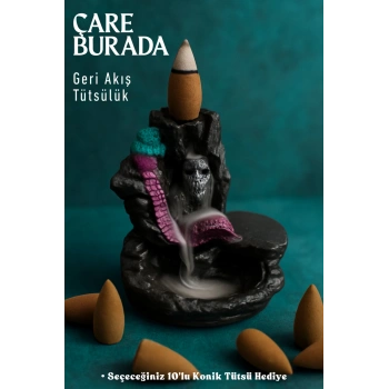 Mini Şelale Geri Akış Tütsülük Seçeceğiniz (10lu Konik Tütsü Hediye)