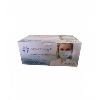 3 Katlı Yumuşak Telli Maske 50li Kutu