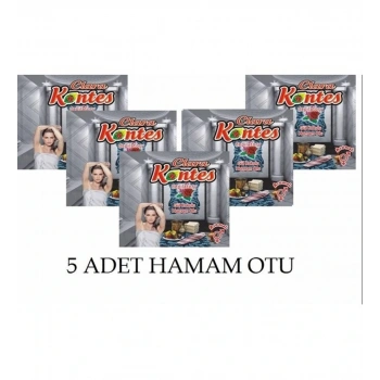 5 Adet Tüy Dökücü Hamam Otu Tozu - Kontes - Hamamotu Zırnık Otu