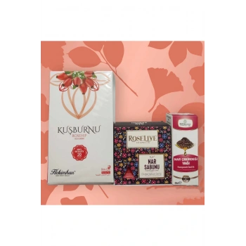 Kuşburnu Çayı + Nar Sabunu + Nar Çekirdeği Yağı