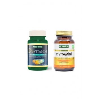 Aksu Vital Vitamin D3 60 Softjel + Vitamin C 60 Tablet 1250 Mg