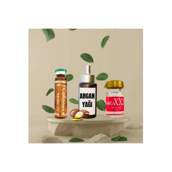 Argan Yağı Destekli Saç Bakım Seti Collegen Keratin ve XXXL Serum