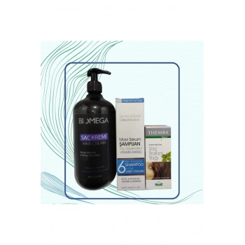 Mavi saç serumu+ Keratin Sampuan + Saç bakım yağı