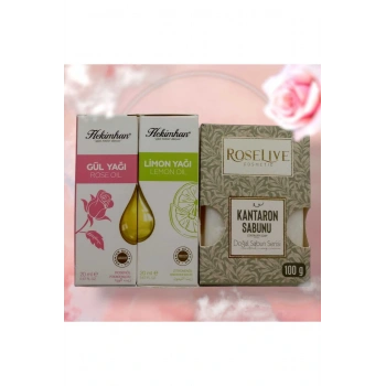 Gül Yağı+ Limon Yağı +Kantaron Sabunu