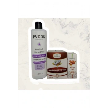 Hindistan cevizi yağı+argan yağı+ Keratin argan etkili mor şampuan