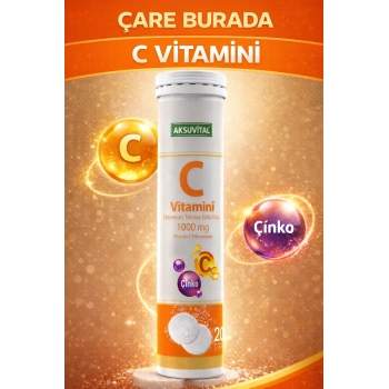 C Vitamini Efervesan 20 Tablet 1000 mg (C Vitamini & Çinko)