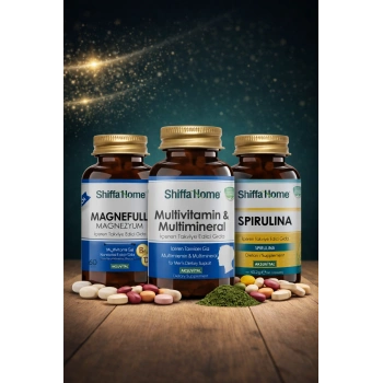 ÇareBurada Enerji Arkadaşları Set 2 Magnefull Magnezyum 60 tablet + Multivitamin & Multimineral + Spirulina