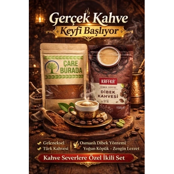 ÇareBurada 150 G Türk Kahvesi + Kaffka Dibek Kahvesi 150 G