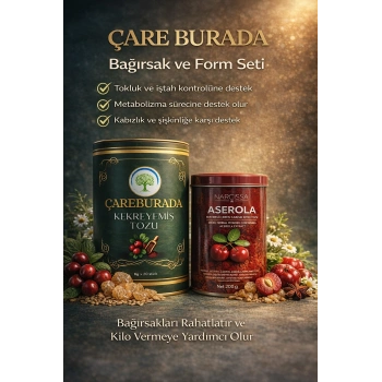 ÇareBurada Sindirim Destek Seti - ÇareBurada Kekreyemiş 8 G x 20 Stick + Acerola Toz 200 G