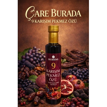 9 Karışım Pekmez Özü 330 Gr (Keçiboynuzu, Üzüm, Karadut, Nar, Kara Üzüm, Hurma, Pancar, Andız, Dut)