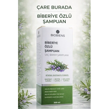 Biberiye Özlü Şampuan 330 Ml (Biotin & Kolajen İlaveli)
