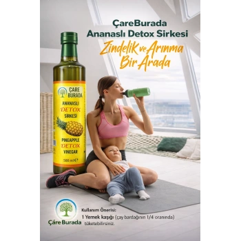 ÇareBurada Ananaslı Detox Sirke 500 ml | Formunu Korumaya Destek & Günlük Kullanıma Uygun