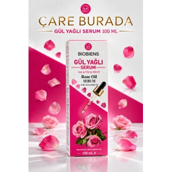 Biobiens - Gül Yağlı Serum 100 Ml (Saç & Yüz & Vücut)