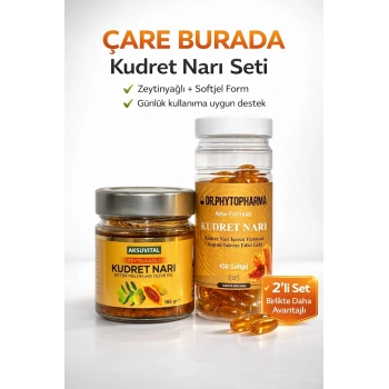 ÇareBurada Kudret Narı Set | Zeytin Yağlı Kudret Narı 185 gr & Kudret Narı 100 Softjel