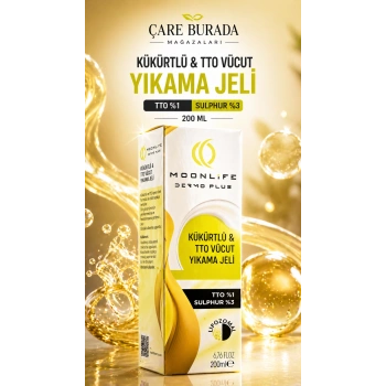 Moonlife - Kükürtlü & TTO Vücut Yıkama Jeli 200 Ml (%1 TTO & %3 Sülfür)