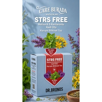 Dr. Bronos - STRS FREE 30lu Stick Çay (Melisa & Kantaron & Kedi Otlu)