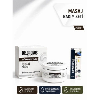 DR.BRONOS Çörekotu Yağlı Masaj Kremi 150 ml & Softem Çörekotu Yağı 20 ml