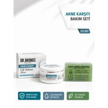 DR.BRONOS Anti Akne Cilt Bakım Kremi 150 ml | Anti Akne Sabunu