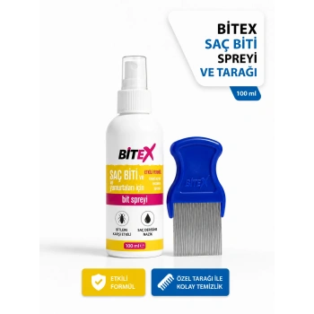 Bitex - Saç Biti ve Yumurtaları İçin Sprey (Tarak Hediyeli)