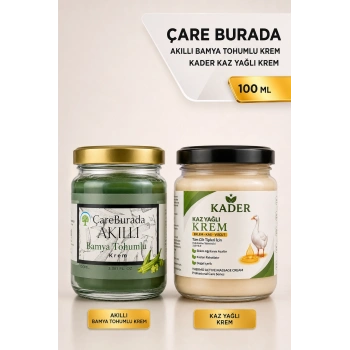 ÇareBurada Akıllı Bamya Tohumlu Krem 100 ml + Kader Kaz Yağlı Krem 210 ml