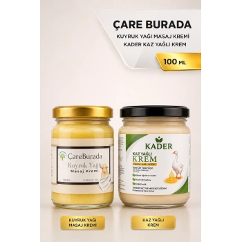 ÇareBurada Kuyruk Yağlı Krem 100 ml + Kader Kaz Yağlı Krem 210 ml