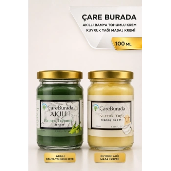 ÇareBurada Kuyruk Yağlı Krem 100 ml +ÇareBurada Akıllı Bamya Tohumlu Krem 100 ml