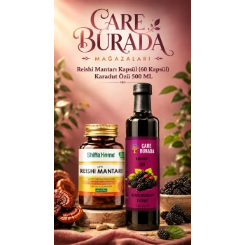 Reishi Mantarı Kapsül (60 Kapsül) & Karadut Özü 500 Ml