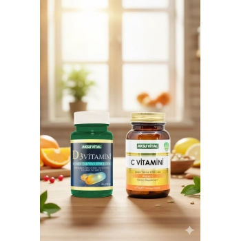 Aksu Vital Vitamin D3 60 Softjel + Vitamin C 60 Tablet 1250 Mg