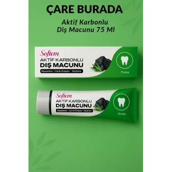 Aktif Karbonlu Diş Macunu 75 Ml (Beyazlatıcı & Çürük Önleyici & Yatıştırıcı(