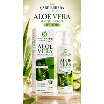 Moonlife - Aloe Vera Jel 200 Ml (Kolajen & Hyaluronic Acid & Sodium PCA)