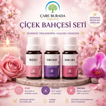 Arjens Rose & Orchıd & Sakura Esans 10 ml | Çiçek Bahçesi Seti